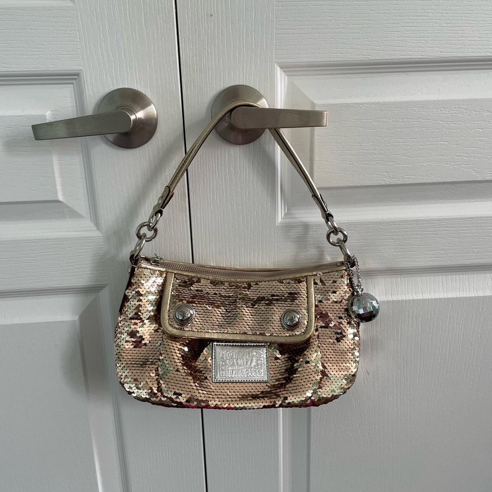 Coach Poppy Sequin Shoulder Bag